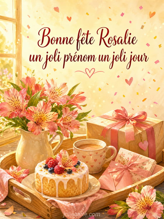 Carte bonne fête Rosalie