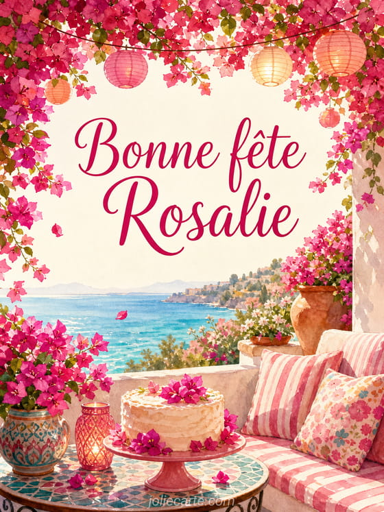 Carte bonne fête Rosalie