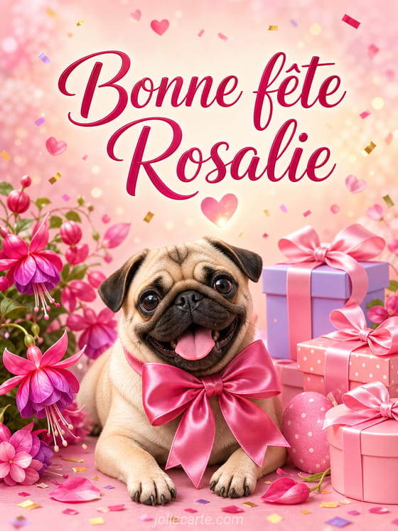 Carte bonne fête Rosalie