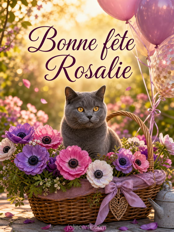Carte bonne fête Rosalie