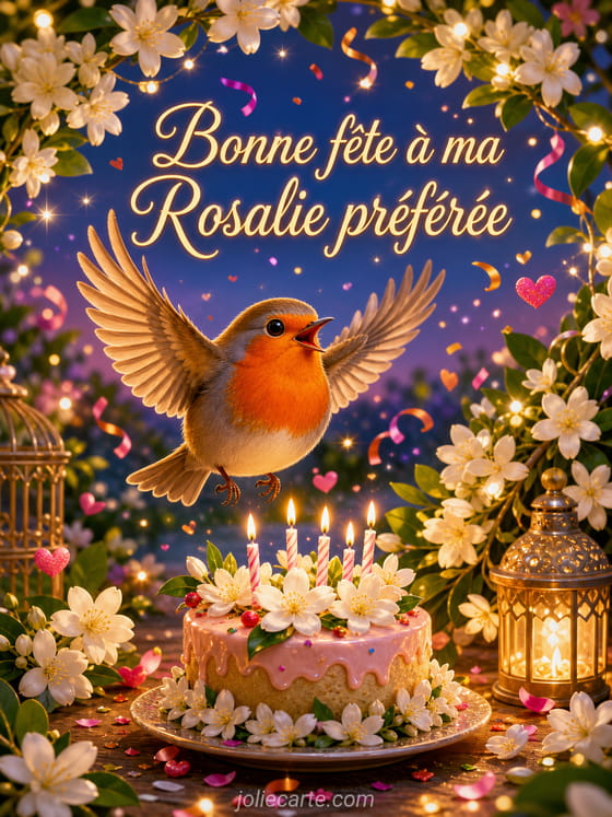 Carte bonne fête Rosalie