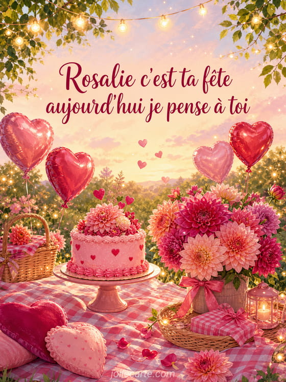 Carte bonne fête Rosalie