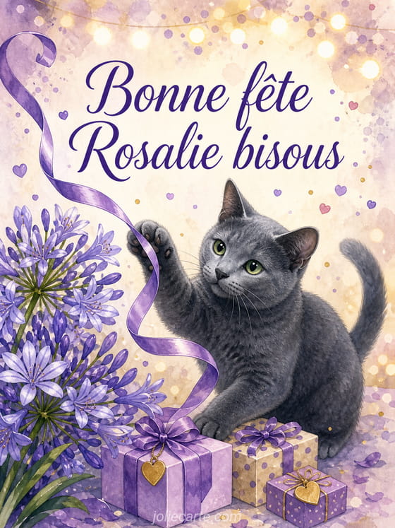 Carte bonne fête Rosalie