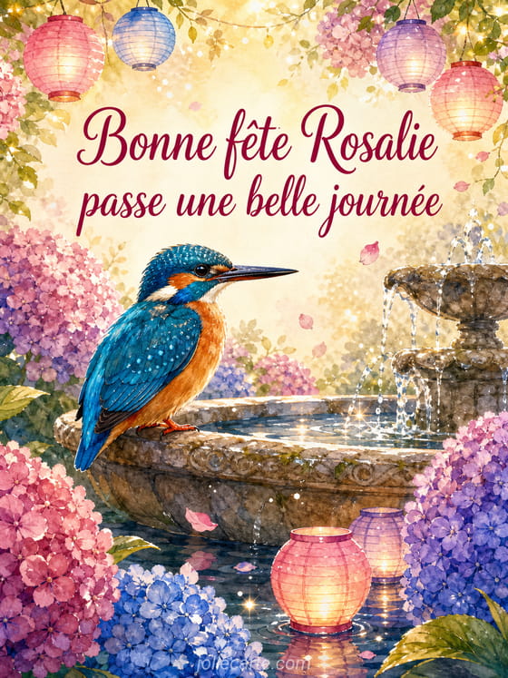 Carte bonne fête Rosalie