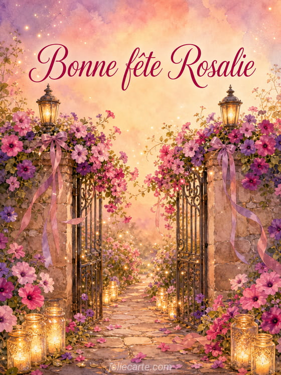 Carte bonne fête Rosalie