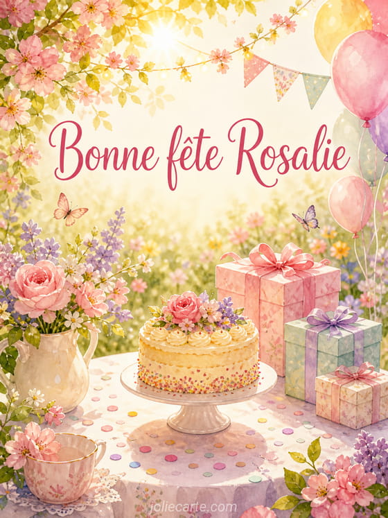 Carte bonne fête Rosalie