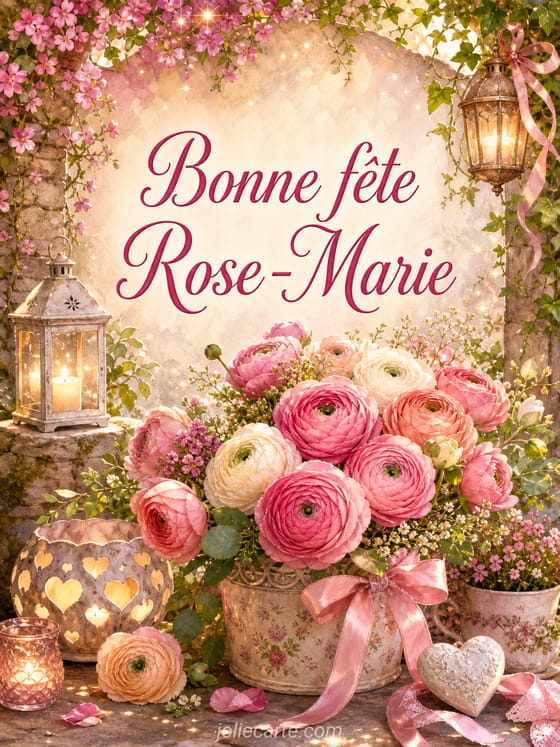 Carte bonne fĂȘte Rose-Marie