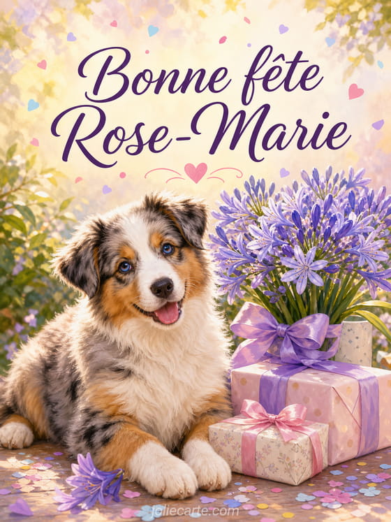 Carte bonne fĂȘte Rose-Marie