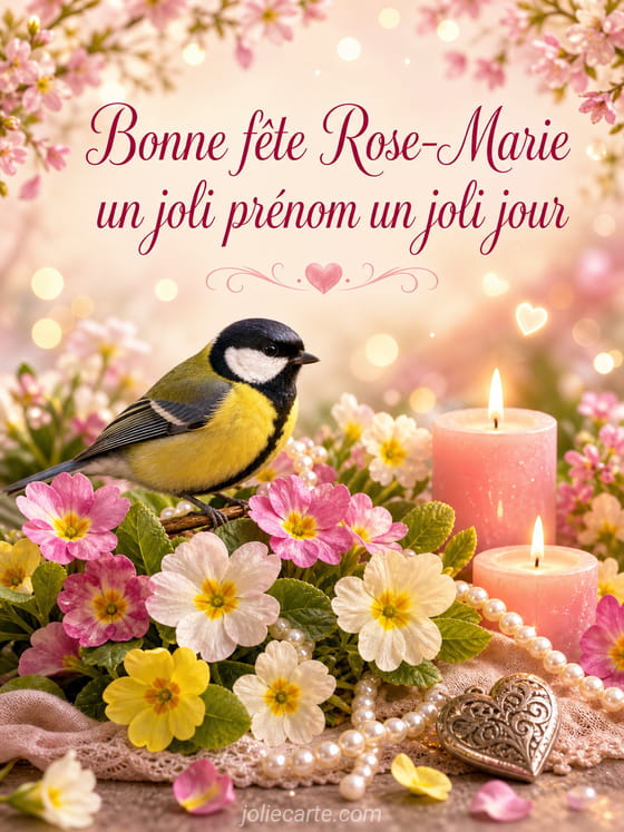 Carte bonne fĂȘte Rose-Marie