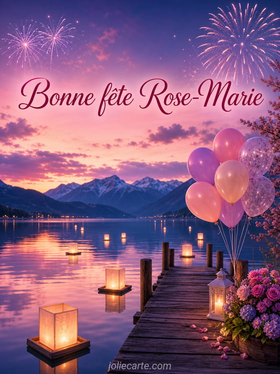 Carte bonne fĂȘte Rose-Marie