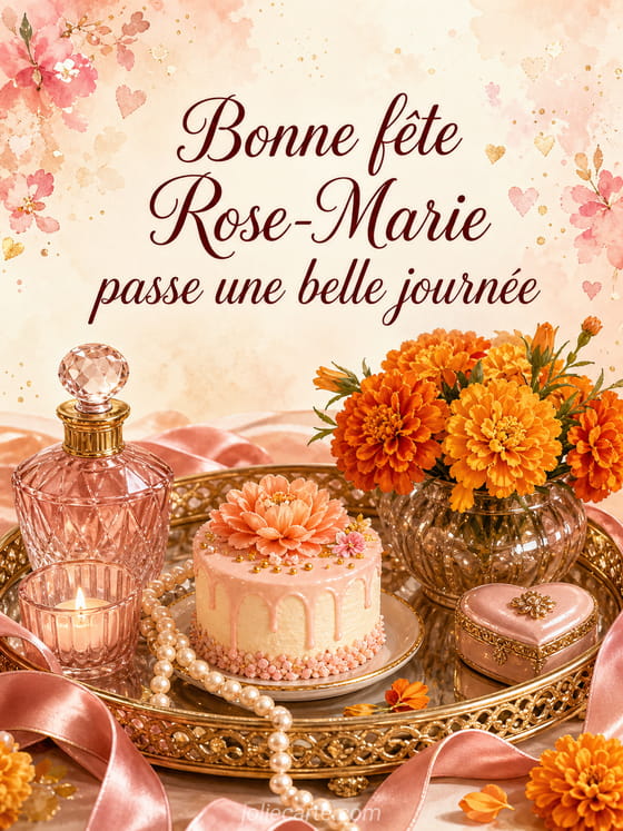 Carte bonne fĂȘte Rose-Marie