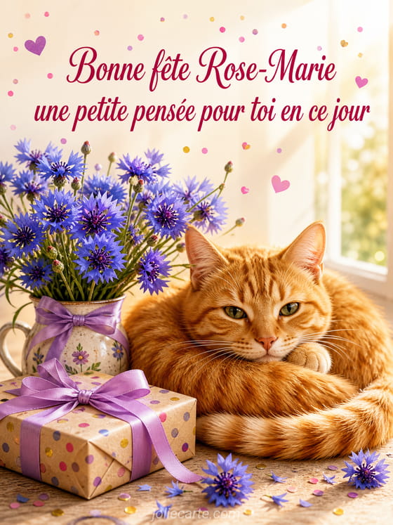 Carte bonne fĂȘte Rose-Marie