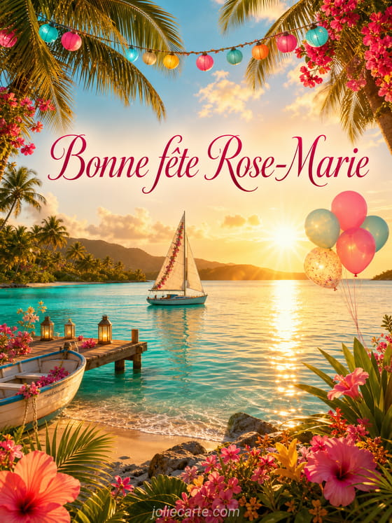 Carte bonne fĂȘte Rose-Marie