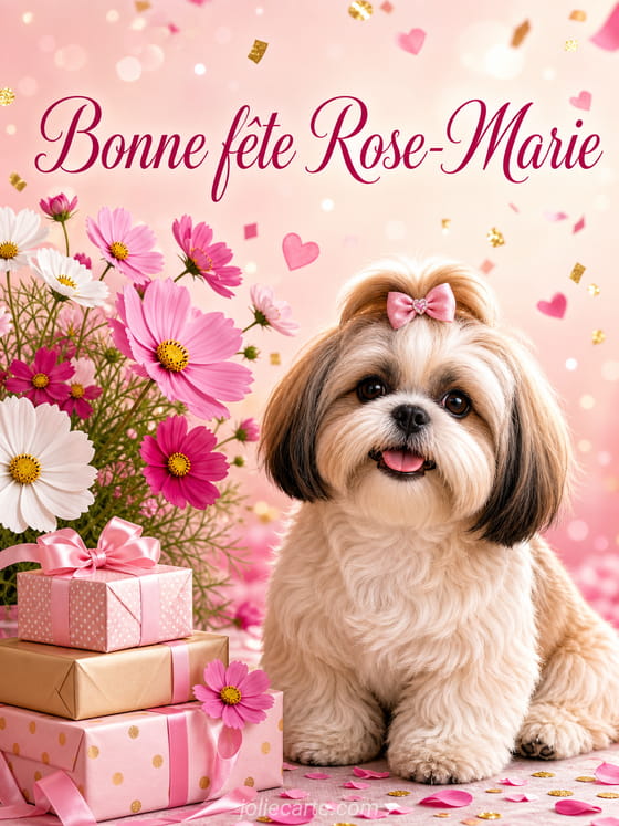 Carte bonne fĂȘte Rose-Marie