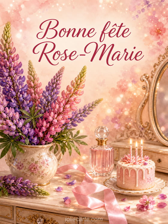 Carte bonne fĂȘte Rose-Marie