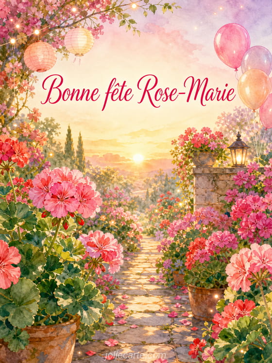 Carte bonne fĂȘte Rose-Marie