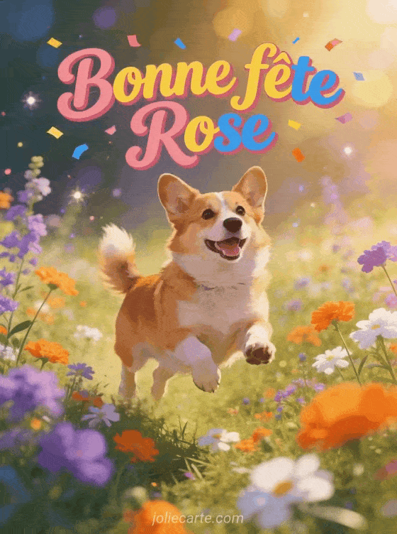 Bonne fête Rose - Rose gif bonne fete gratuit