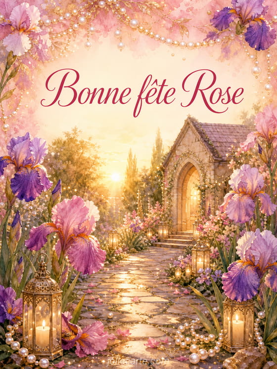 Carte bonne fĂȘte Rose