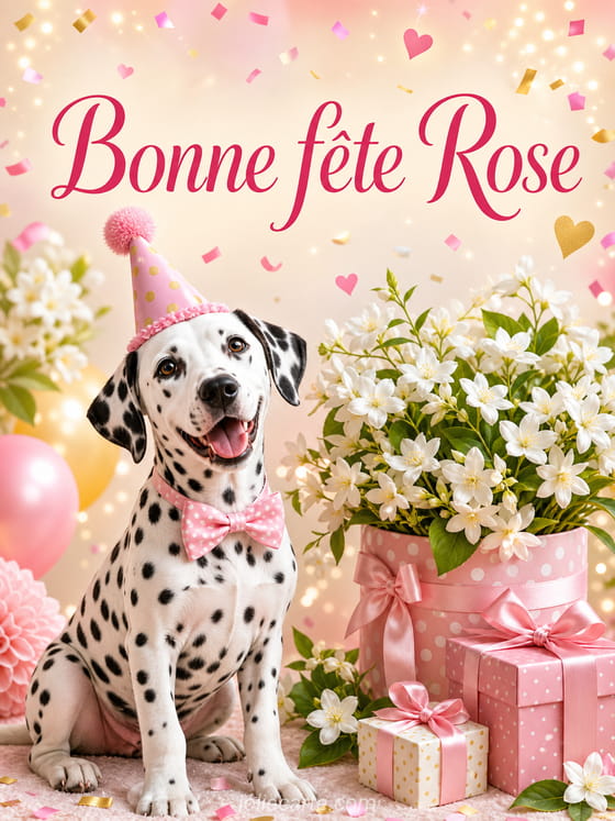 Carte bonne fĂȘte Rose