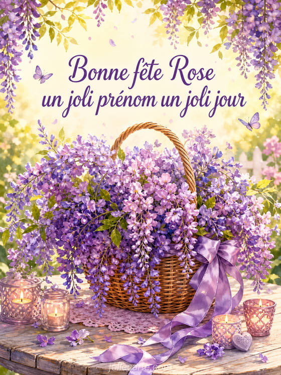 Carte bonne fĂȘte Rose