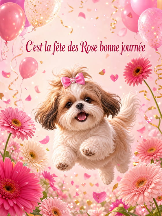 Carte bonne fĂȘte Rose