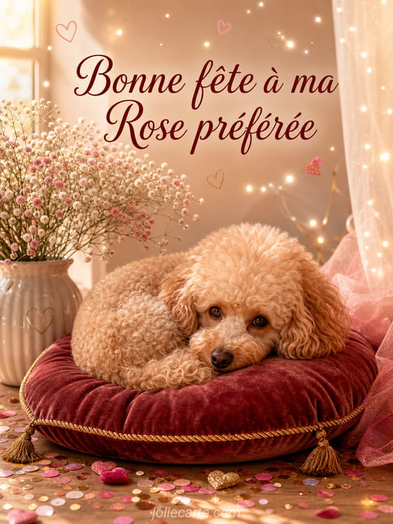 Carte bonne fĂȘte Rose
