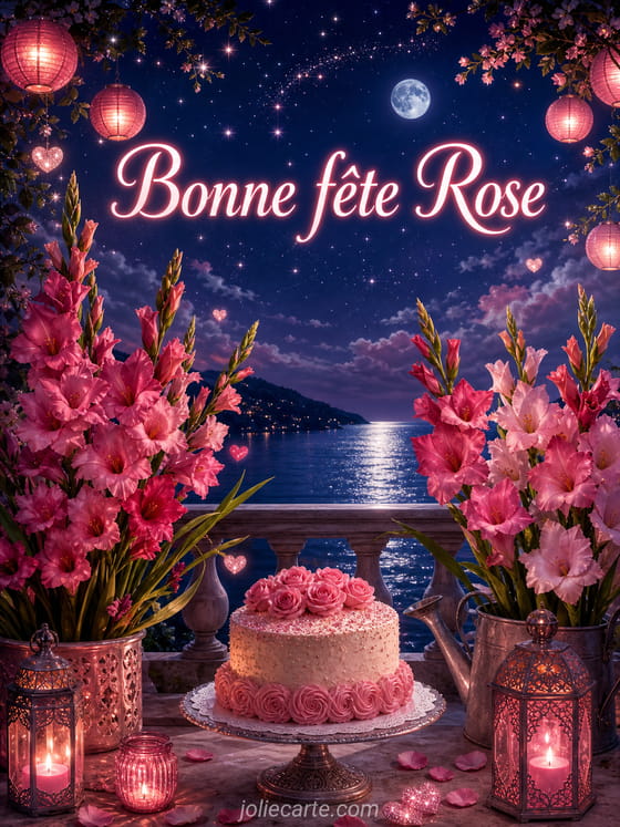 Carte bonne fĂȘte Rose