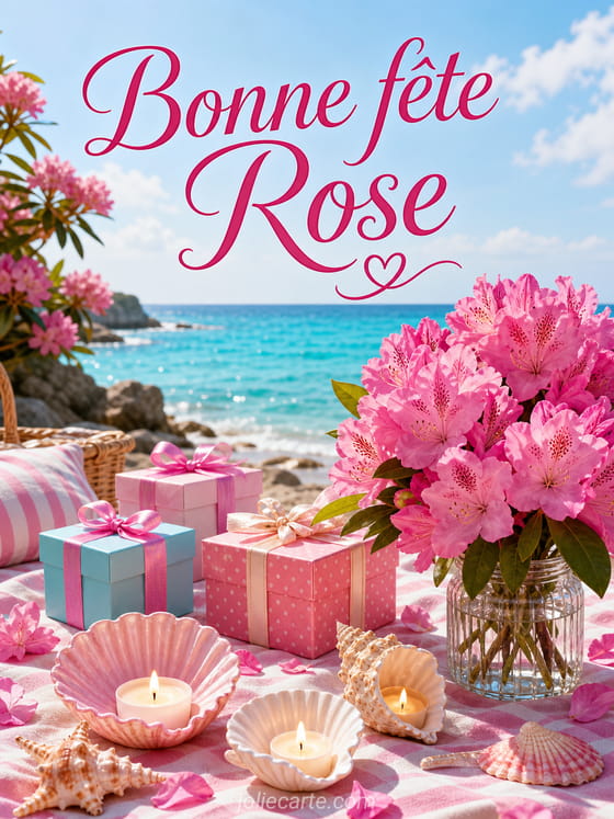 Carte bonne fĂȘte Rose