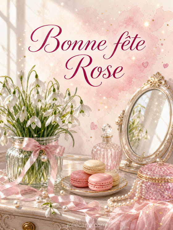 Carte bonne fĂȘte Rose