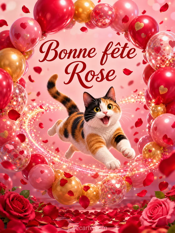 Carte bonne fĂȘte Rose
