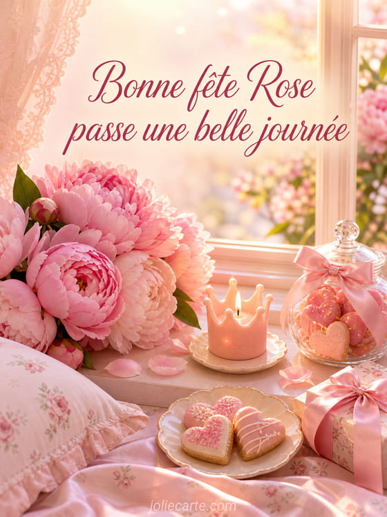 Carte bonne fĂȘte Rose