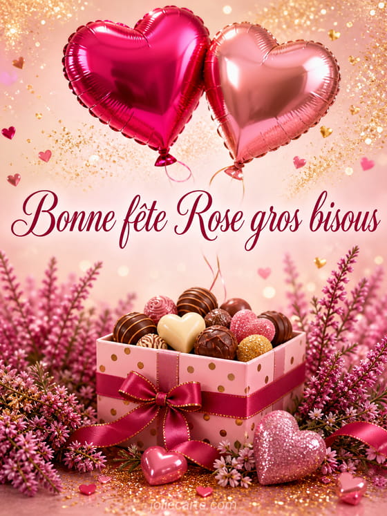 Carte bonne fĂȘte Rose