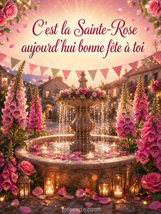 Carte bonne fĂȘte Rose