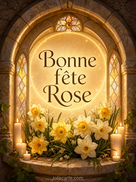 Carte bonne fĂȘte Rose