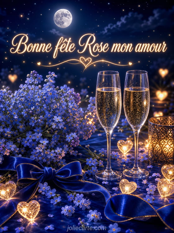 Carte bonne fĂȘte Rose