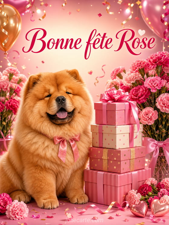Carte bonne fĂȘte Rose