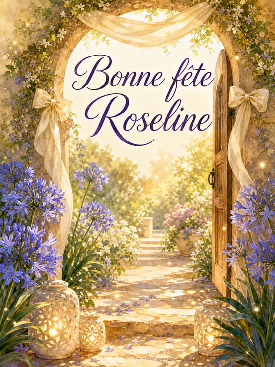 Carte bonne fĂȘte Roseline