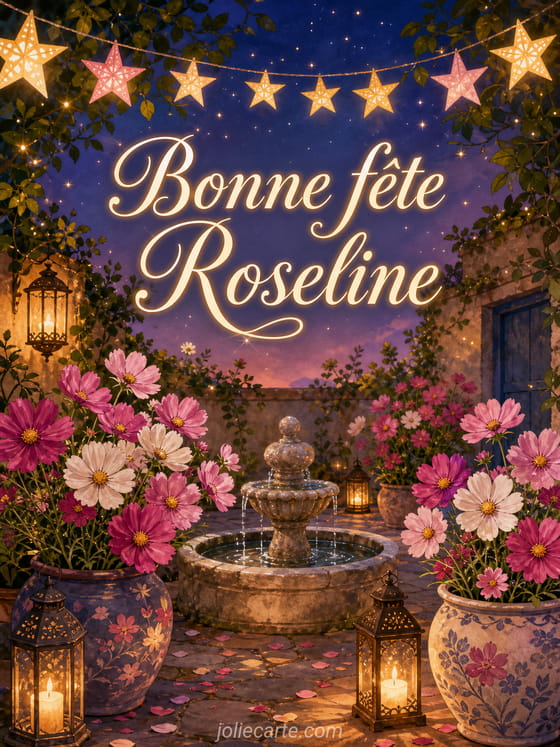Carte bonne fĂȘte Roseline