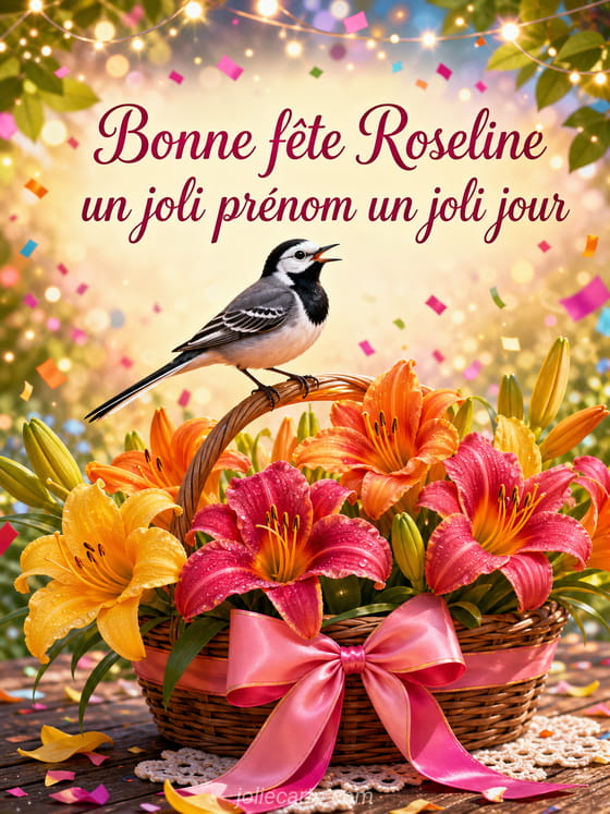 Carte bonne fĂȘte Roseline
