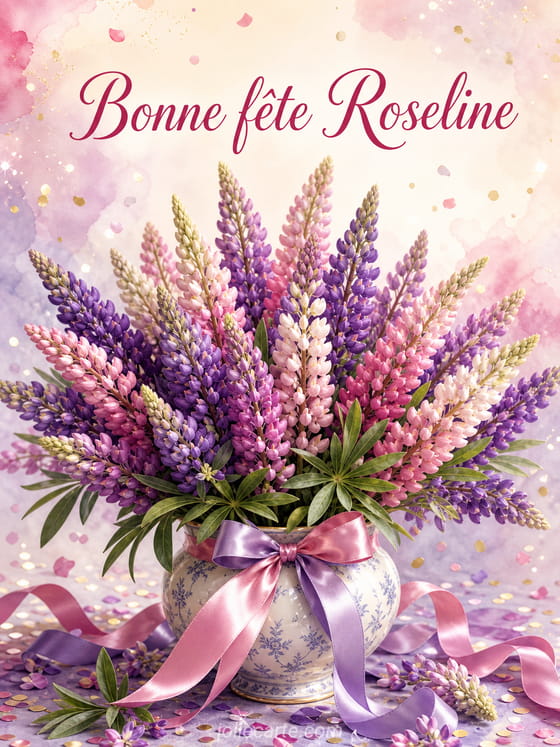 Carte bonne fĂȘte Roseline