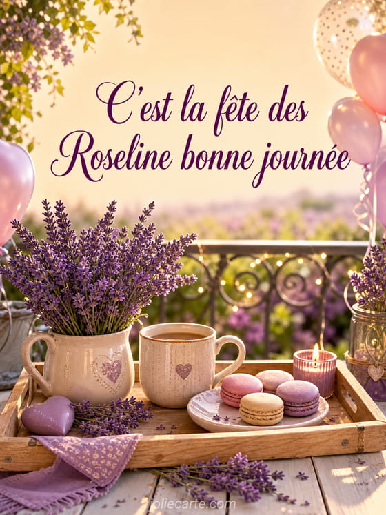 Carte bonne fĂȘte Roseline