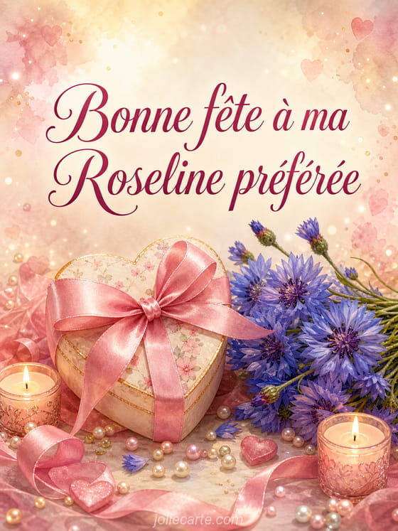 Carte bonne fĂȘte Roseline