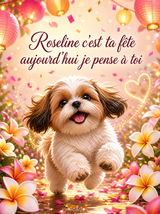 Carte bonne fĂȘte Roseline