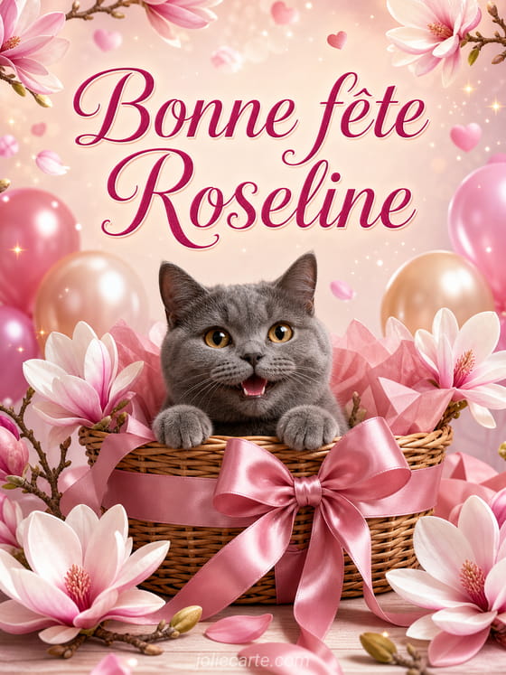Carte bonne fĂȘte Roseline