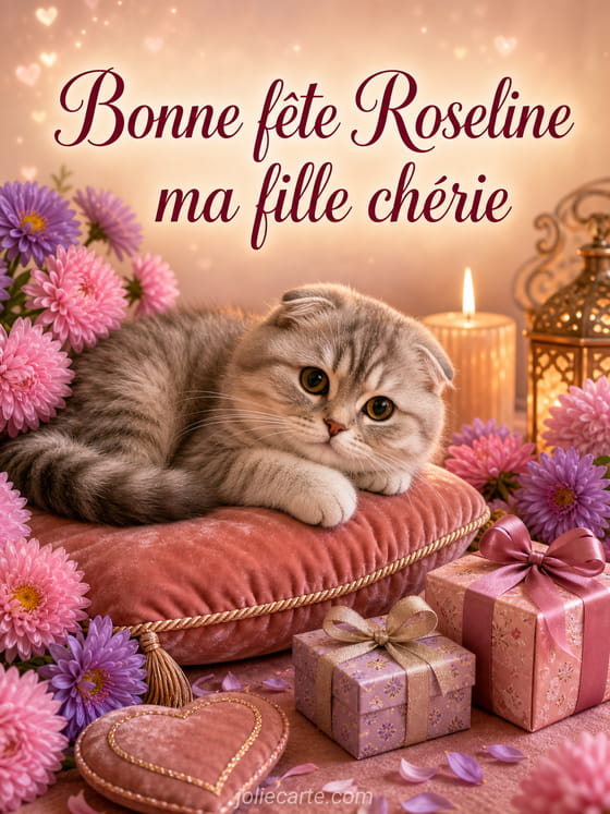 Carte bonne fĂȘte Roseline
