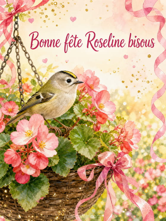 Carte bonne fĂȘte Roseline
