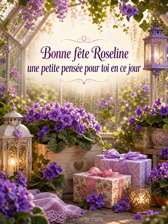 Carte bonne fĂȘte Roseline