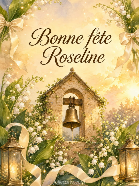 Carte bonne fĂȘte Roseline