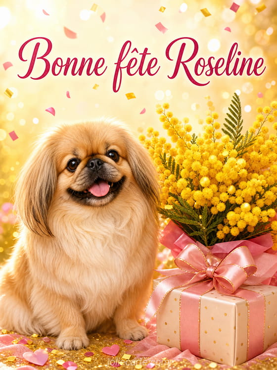 Carte bonne fĂȘte Roseline
