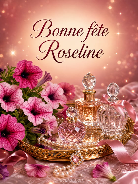 Carte bonne fĂȘte Roseline